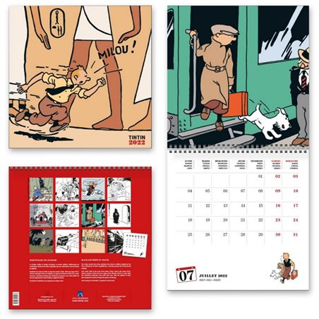 Tintin Calendar Big 2022, 30x30cm (Moulinsart 24449)