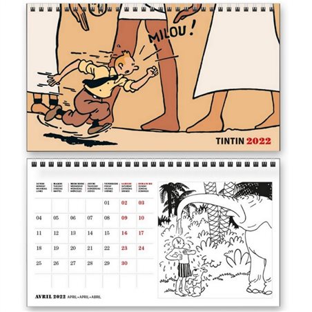 TINTIN MOULINSART HERGE Calendar Calendario Agenda Diary 2016 in 4 Formati