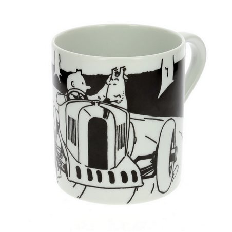 Tintin Mugs: Porcelain mug Tintin Soviet Car (Moulinsart 47975)