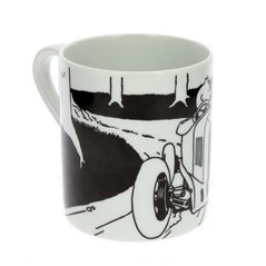 Tintin Mugs: Porcelain mug Tintin Soviet Car (Moulinsart 47975)
