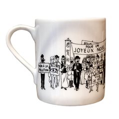 Porcelain mug Tintin Carte de Voeux 1972 (Moulinsart 47976)