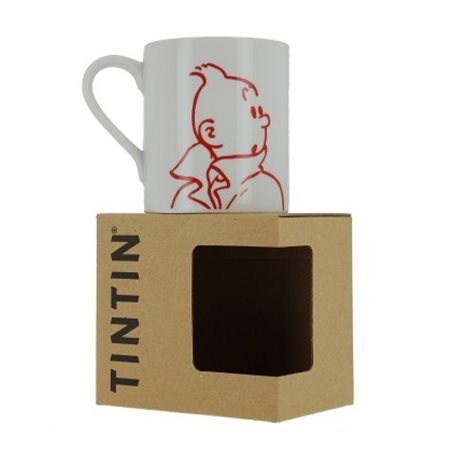 Tim und Struppi Tasse: Tim Portrait Porzellan Tasse für Kaffe & Tee (Moulinsart 47977)