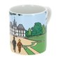 Tintin Mugs: Porcelain mug Tintin, Snowy with Haddock at Moulinsart Castle (Moulinsart 47985)