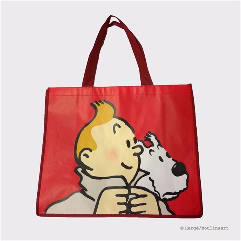 Tim und Struppi Tasche: Kunststofftasche Portrait rot (Moulinsart 04247)