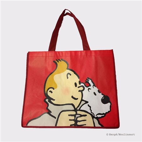 Tim und Struppi Tasche: Kunststofftasche Portrait rot (Moulinsart 04227)