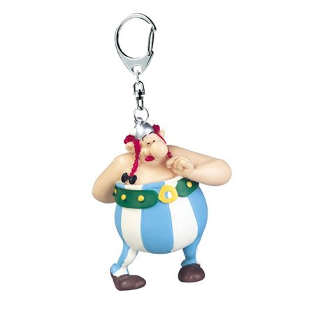Asterix Keychain: Obelix with flowers