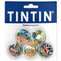 Tintin Magnet: Set of 5 decorative fridge magnets of Tintin at the Moulinsart Castle (Moulinsart 16024)