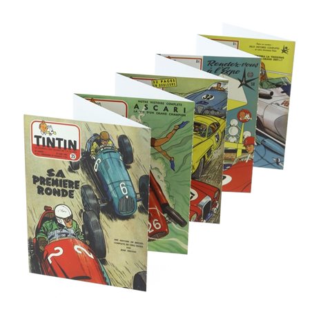 Tim und Struppi Postkarten-Set aus dem Magazin The Journal of Tintin von Jean Graton (Moulinsart 31307)