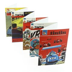 Set of 16 Postcards of the adventures of Tintin on the Moon (Moulinsart 31309)