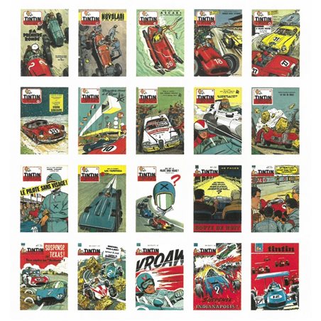 Tim und Struppi Postkarten-Set aus dem Magazin The Journal of Tintin von Jean Graton (Moulinsart 31307)