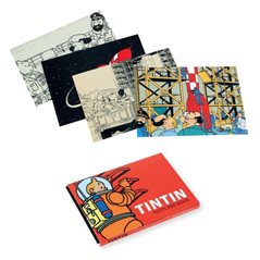 Set of 16 Postcards of the adventures of Tintin on the Moon (Moulinsart 31309)
