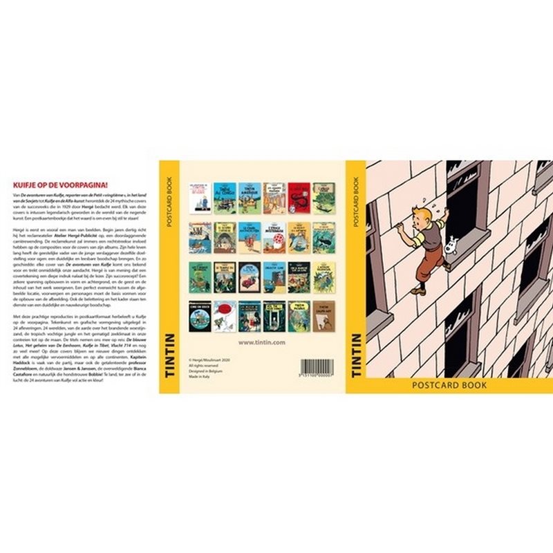 Tim und Struppi Postkarten Set: Tim und Struppi allen Alben Cover, 24 Stück (Moulinsart 31311)