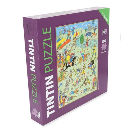 Tintin Puzzle: The Battle of Zileheroum, The King Ottokar's Sceptre with poster 50x67cm (Moulinsart 81551)