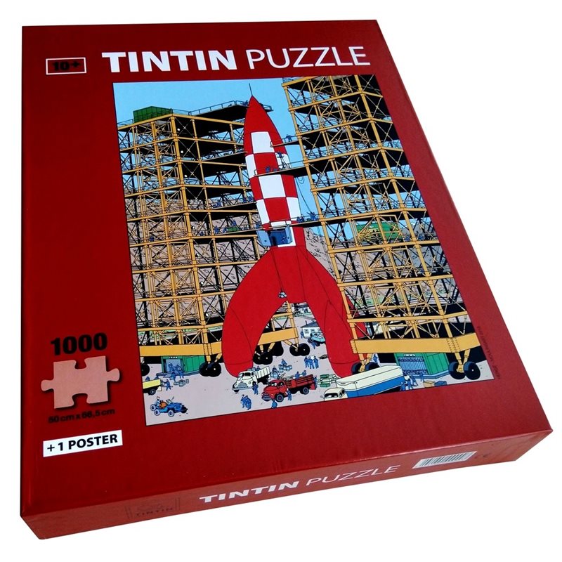 Tintin Puzzle: The Lunar Rocket take off with poster 50x67cm (Moulinsart 81549) Tintin Puzzle: The Lunar Rocket take off with poster 50x67cm (Moulinsart 81549)