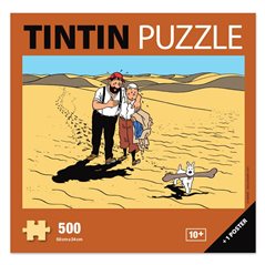 Tintin Puzzle: The Land of Thirst with poster 50x34cm (Moulinsart 81552)
