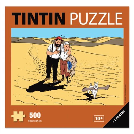Tintin Puzzle: The Land of Thirst with poster 50x34cm (Moulinsart 81552)
