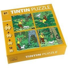 Tintin Puzzle: Jungle, 4, 6, 9 & 12 Pieces