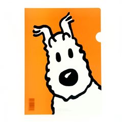 A4 Plastic Folder The Adventures of Tintin - Snowy Orange (Moulinsart 15119)