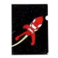 A4 Plastic Folder The Adventures of Tintin - The Lunar Red Rocket  (Moulinsart 15122)