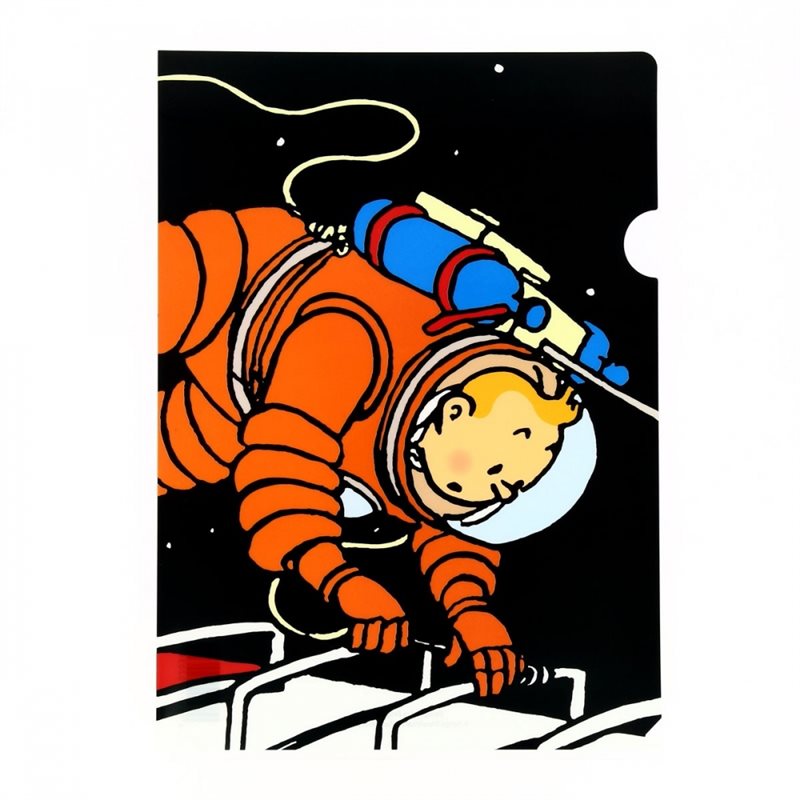 A4 Plastic Folder The Adventures of Tintin - Astronaut Tintin (Moulinsart 20399)