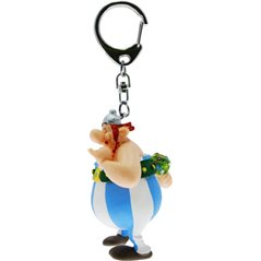 Asterix & Obelix Schlüsselanhänger: Obelix mit Blumen (Plastoy)