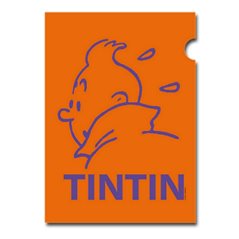 A4 Plastic Folder The Adventures of Tintin Orange Perfil (Moulinsart 15161)