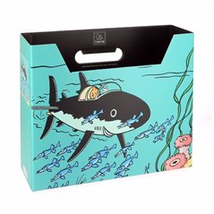Tim und Struppi Aufbewahrungs- Box (Ordner) Haifisch Uboot, A4 (Moulinsart 54372)