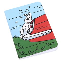 Notebook Tintin: Snowy hooked to car 12,5x20cm - The Adventures of Tintin (Moulinsart 54377)