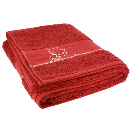 Tintin Bath towel 70x130cm, in different colors (Moulinsart 130334-130336) 