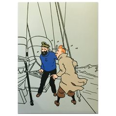 Tintin Duvet Cover and Pillowcase Tintin and Haddock, 140x180cm (Moulinsart 130327) 