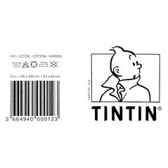 Tintin Duvet Cover+Pillowcase Tintin The Moon Rocket (Moulinsart 130340) 