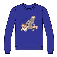 Sweatshirt The Adventures of Tintin: Homecoming - Navy Blue , Size S-XL (Moulinsart) 