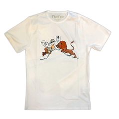 Tintin T-Shirt Kongo facing the Lion, Size M (Moulinsart 887) 