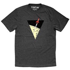 Tintin T-Shirt The lunar rocket in Grey, Size S (Moulinsart) 