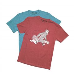 Tim und Struppi T-Shirt Heimkehr in Rot, Größe S bis XL