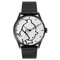 Leather Watch Moulinsart Ice-Watch Tintin in action Classic, Size L (Moulinsart 82439)