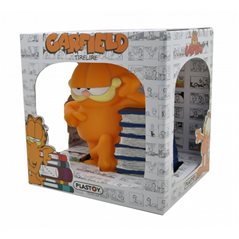 Spardose Garfield mit Büchern, 19 cm (Plastoy 80050)