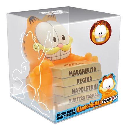 Moneybank Garfield with Pizzas, 12,5cm (Plastoy 80051)