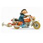 Gaston Lagaffe Statue Resin: Gaston on Motorcycle (Plastoy 305)