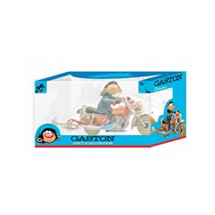 Gaston Lagaffe Statue Resin: Gaston on Motorcycle (Plastoy 305)