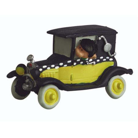 Gaston Lagaffe Figur: Gaston im Auto Fiat 509, 7cm (Plastoy 62105)