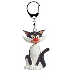Gaston Lagaffe Keychain: Gastons Cat 6cm (Plastoy)