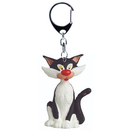 Gaston Lagaffe Keychain: Gastons Cat 6cm (Plastoy)