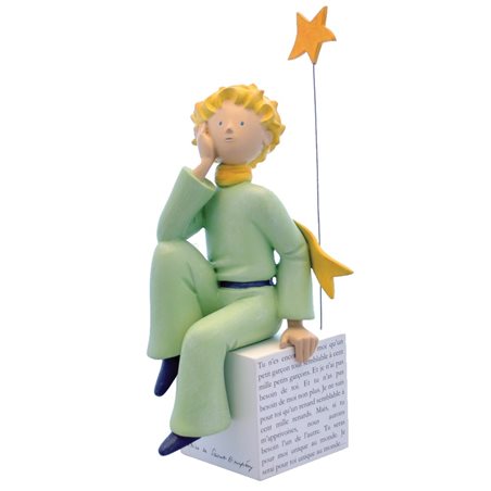 Kustharzfigur Der kleine Prinz mit Stern, 27 cm (Plastoy 00113)