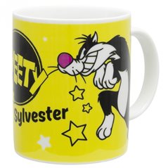 Looney Tunes Becher Tasse Tweety and Sylvester, Porzellan, 320 ml