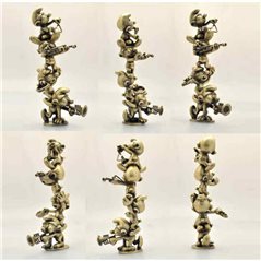 Smurf Figurine Collectible Scene: The column of the musicians Smurfs (Pixi 5503)