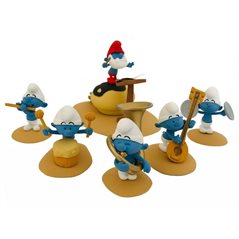 Schlümpfe Figuren: Kustharz Szene Schlumpf Orchester Teil1 (Fariboles ORC1) 