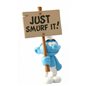 Schlümpfe Figur: Schlumpf mit Schild Just Smurf It!, 14 cm (Plastoy 00179)
