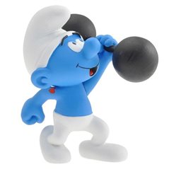 Smurf Statue Resin: Smurf dumbbell (Plastoy 00169)