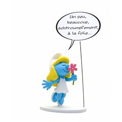 Smurf Statue Resin: Smurfette with sign "UN PEU, BEAUCOUP,..." (Plastoy 144) 